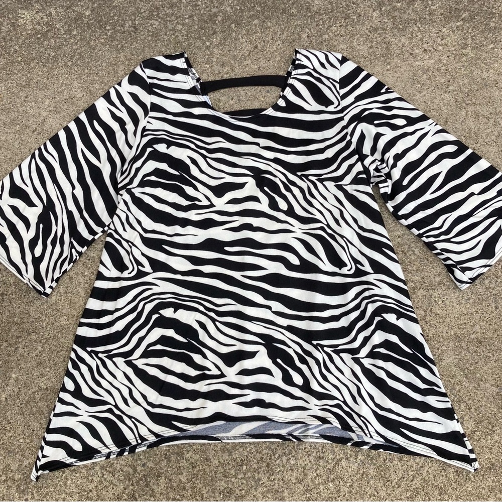 Star Vixen Zebra Print Shirt Size 2X